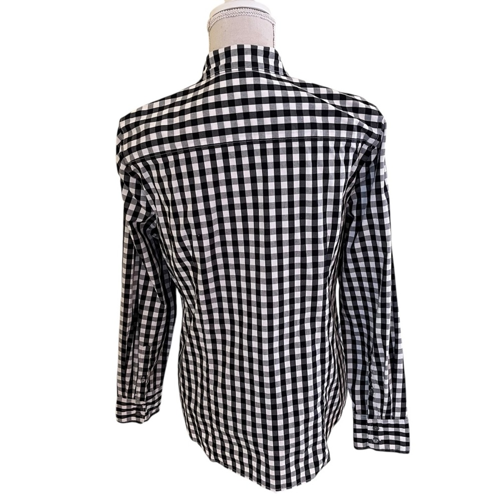 J. Crew Black and White Gingham Button-Down Shirt - Picture 6 of 8